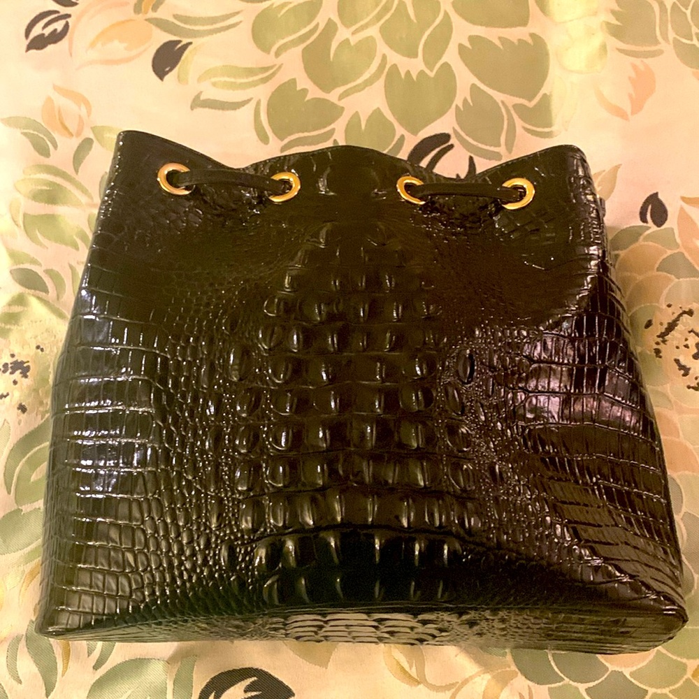 Beautiful and lovely Extra large black Brahmin purse